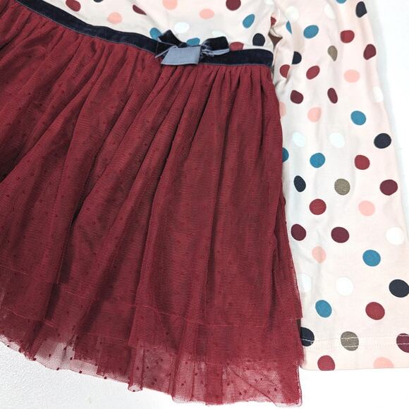Matilda Jane Top Girls Sz 4 Tulle Polka Dot Casual Skirted Long Sleeve Boutique - Picture 3 of 5